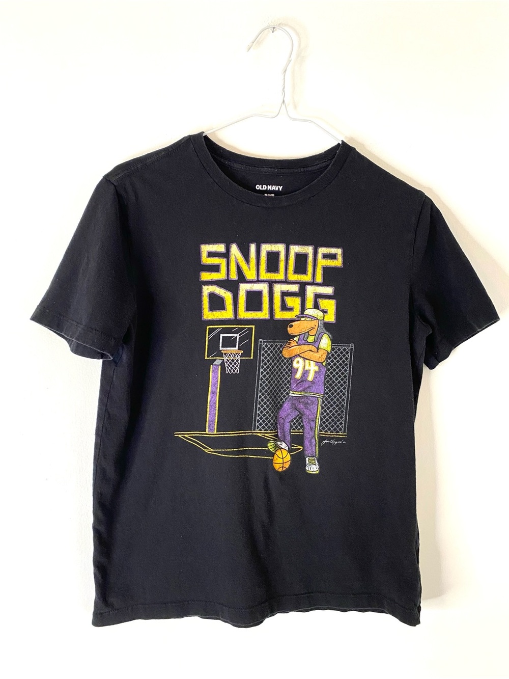 Old Navy Snoop Dogg Joe Cool Basketball Black Graphic Tee